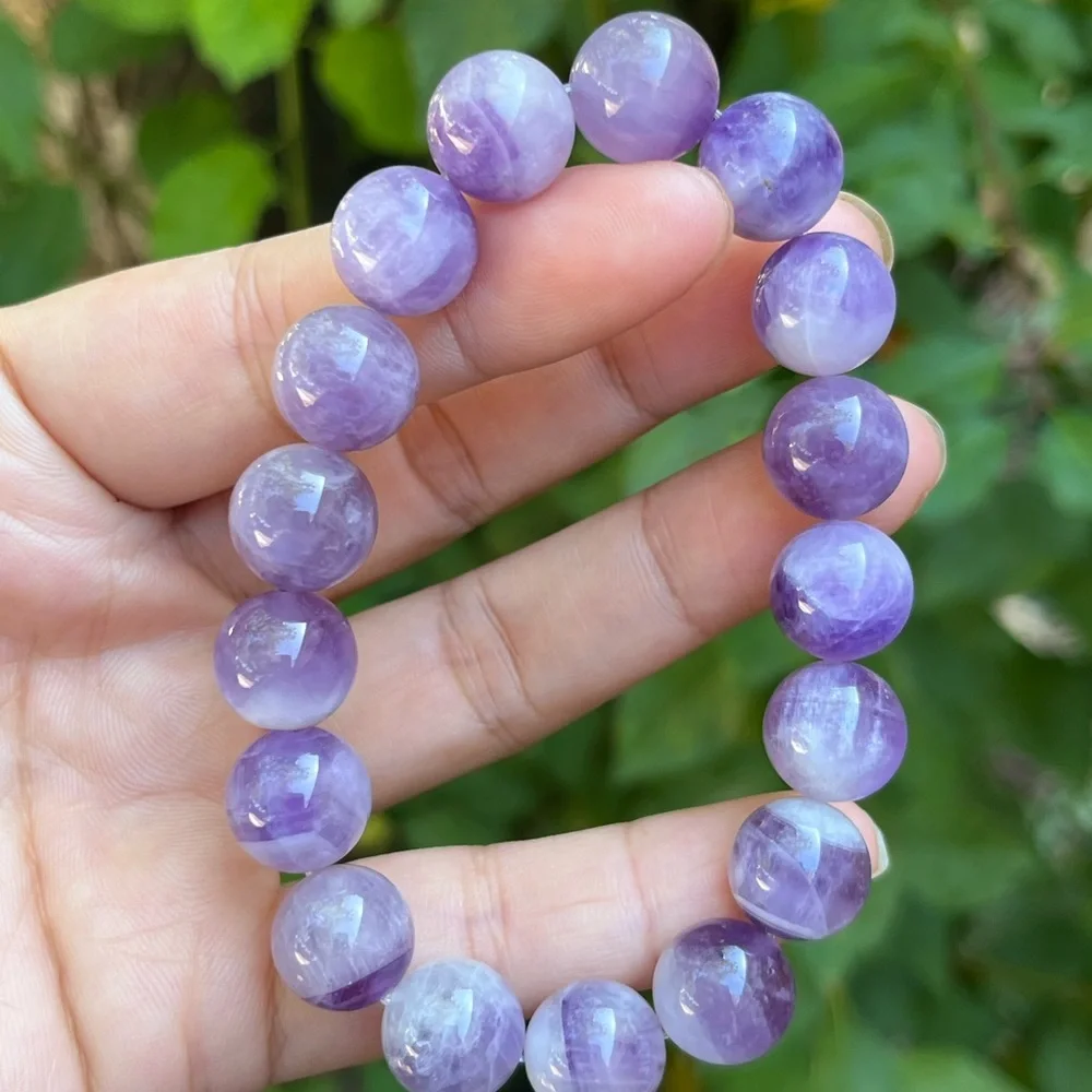 12mm stretchable‎ dream amethyst bracelet